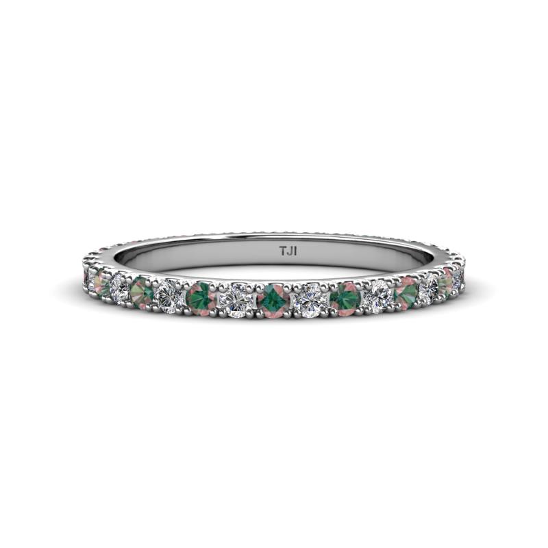Lara 2.40 mm Lab Created Alexandrite and Lab Grown Diamond Eternity Band 