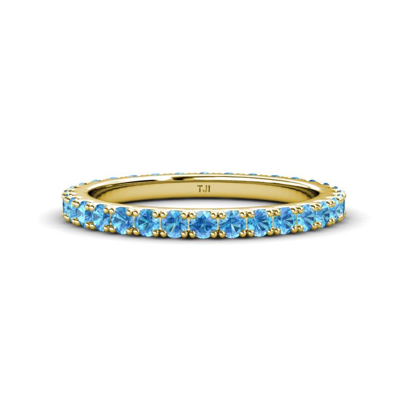 Lara 2.70 mm Blue Topaz Eternity Band 
