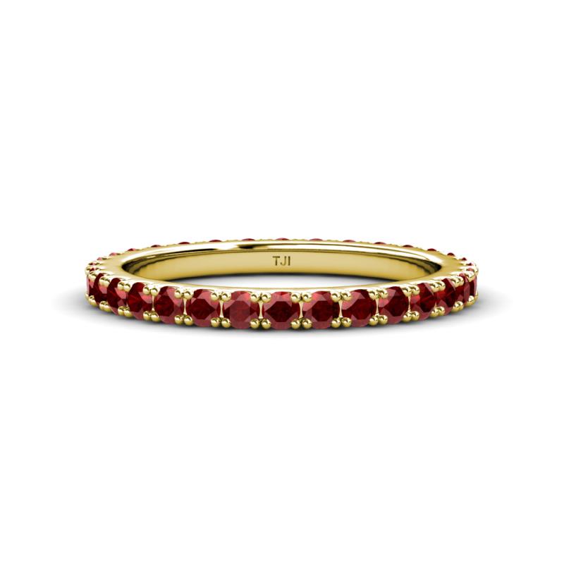 Lara 2.70 mm Red Garnet Eternity Band 