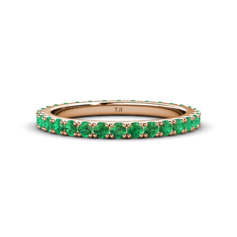 Lara 2.70 mm Emerald Eternity Band 