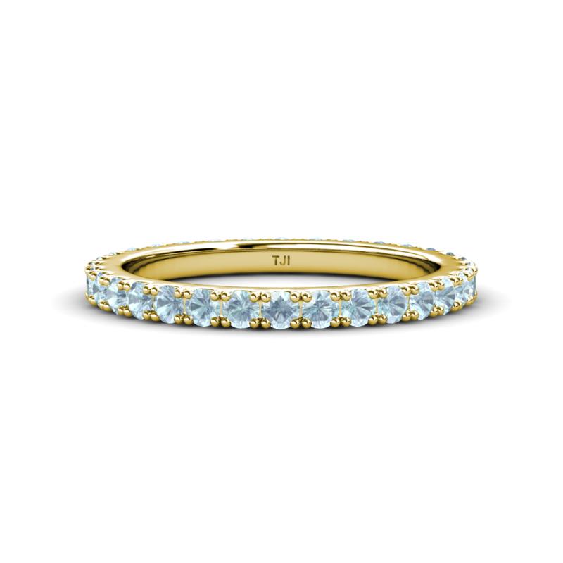 Lara 2.70 mm Aquamarine Eternity Band 