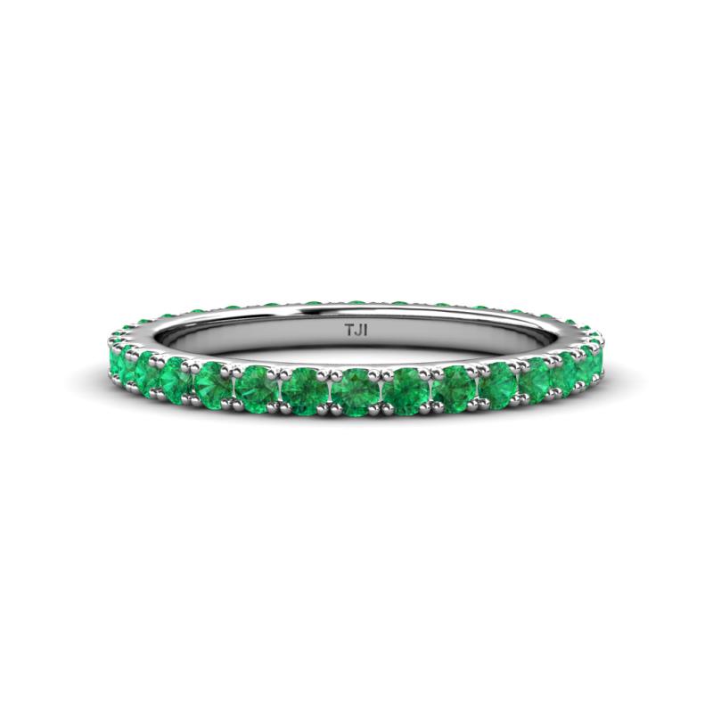 Lara 2.70 mm Emerald Eternity Band 