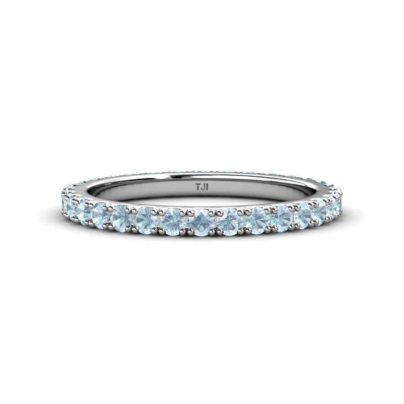 Lara 2.70 mm Aquamarine Eternity Band 