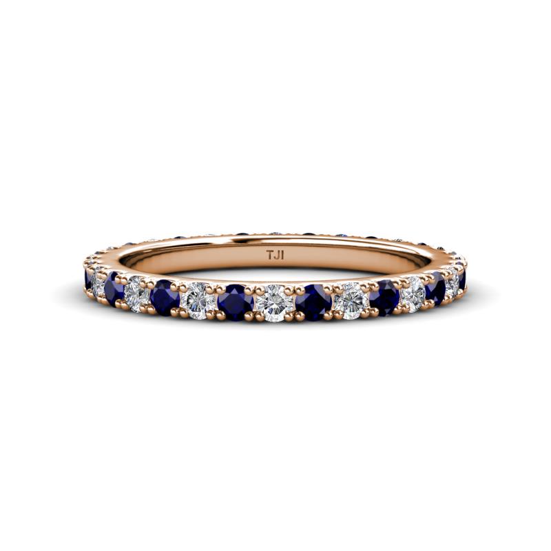 Lara 2.70 mm Blue Sapphire and Diamond Eternity Band 