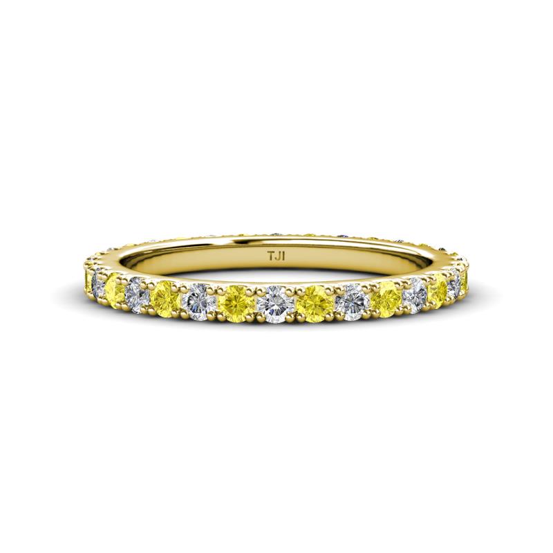 Lara 2.70 mm Yellow Sapphire and Diamond Eternity Band 