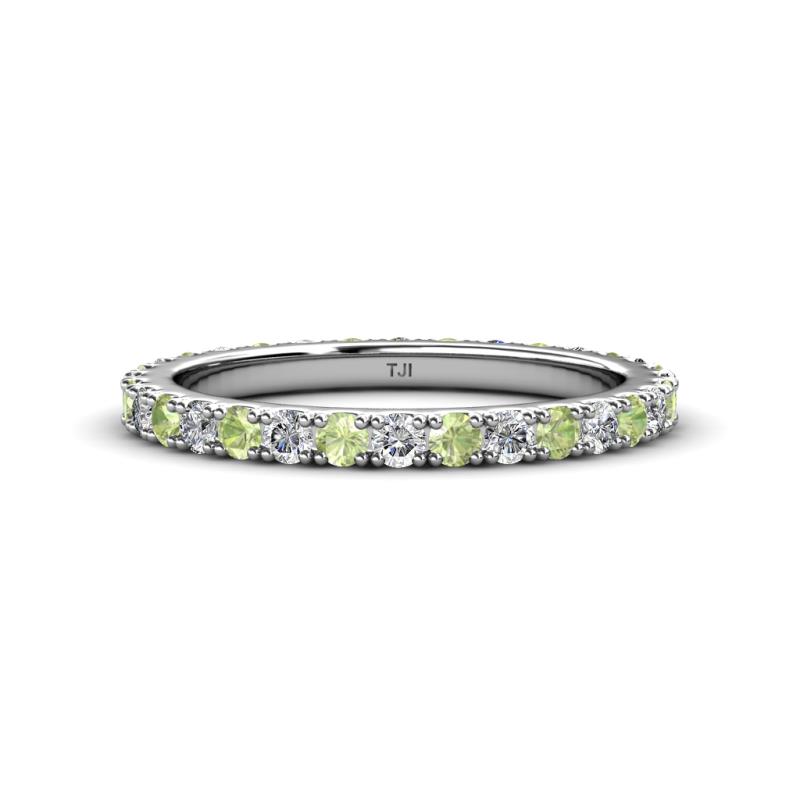 Lara 2.70 mm Peridot and Diamond Eternity Band 