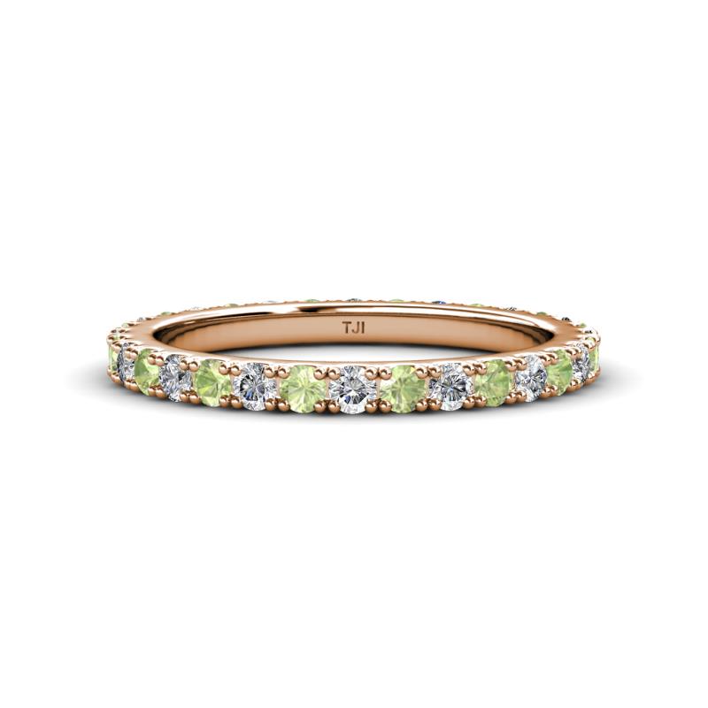 Lara 2.70 mm Peridot and Diamond Eternity Band 