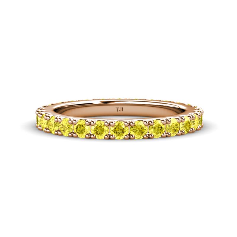 Lara 3.00 mm Yellow Sapphire Eternity Band 