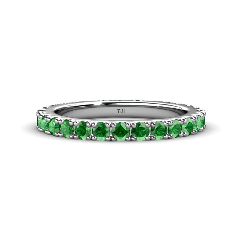 Lara 3.00 mm Green Garnet Eternity Band 