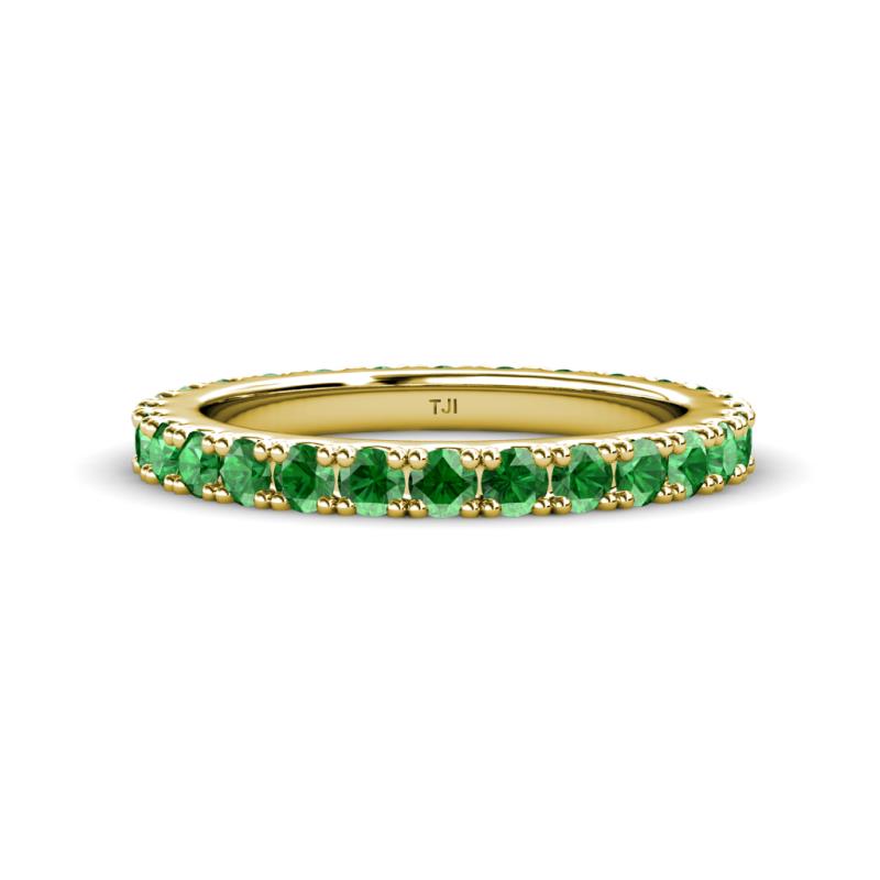 Lara 3.00 mm Green Garnet Eternity Band 