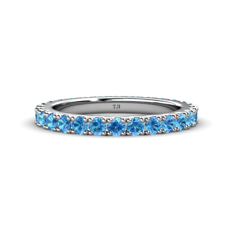 Lara 3.00 mm Blue Topaz Eternity Band 