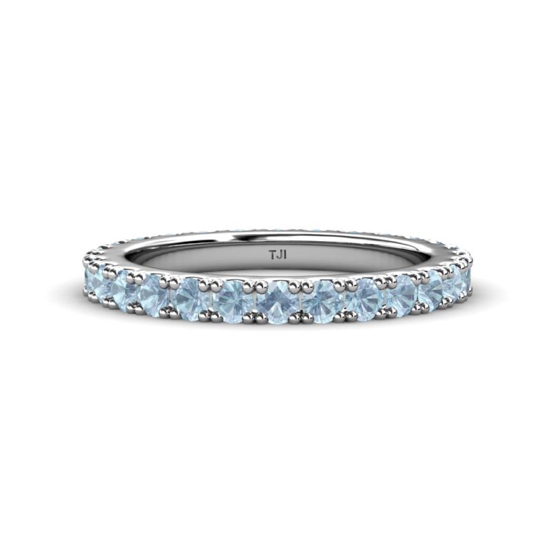 Lara 3.00 mm Aquamarine Eternity Band 