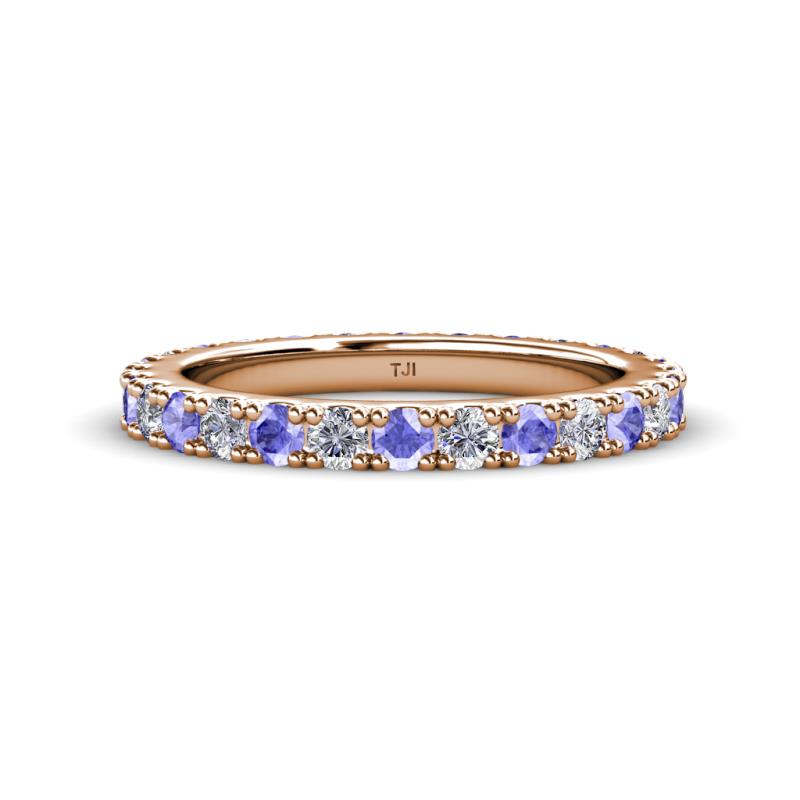Lara 3.00 mm Tanzanite and Diamond Eternity Band 