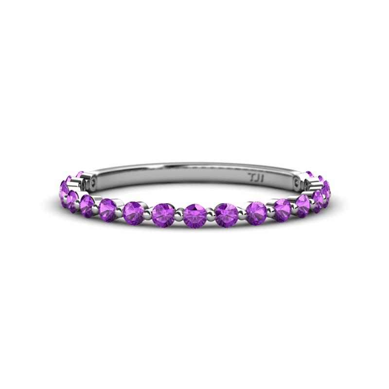 Valerie 2.00 mm Amethyst 3/4 Eternity Band 
