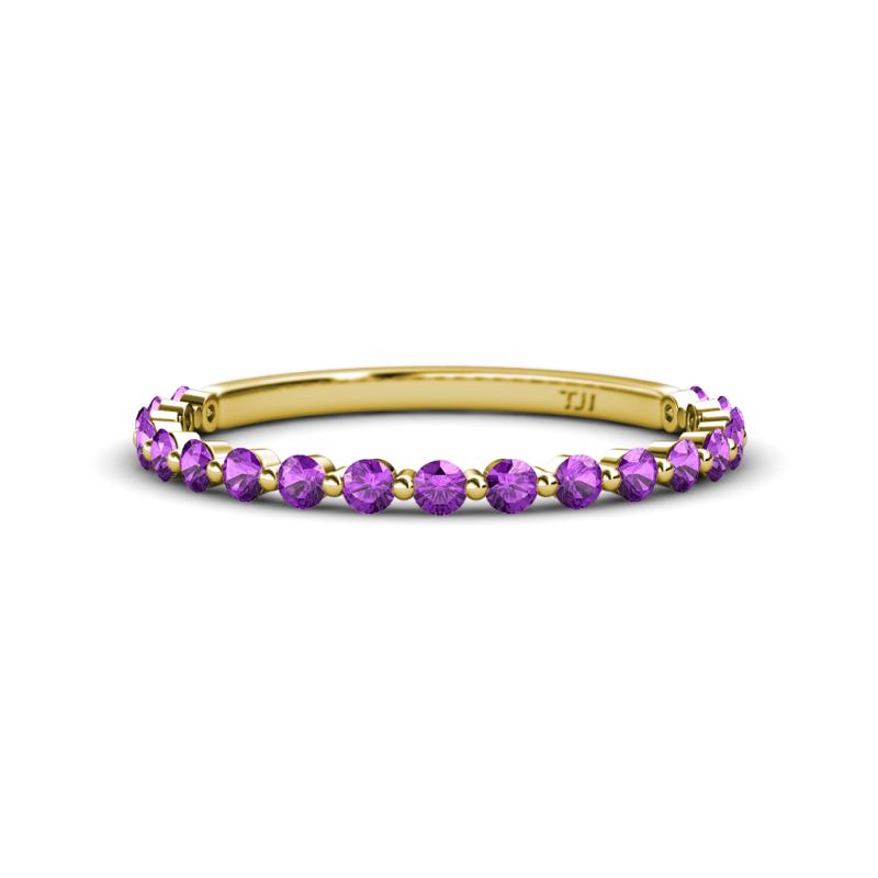 Valerie 2.00 mm Amethyst 3/4 Eternity Band 