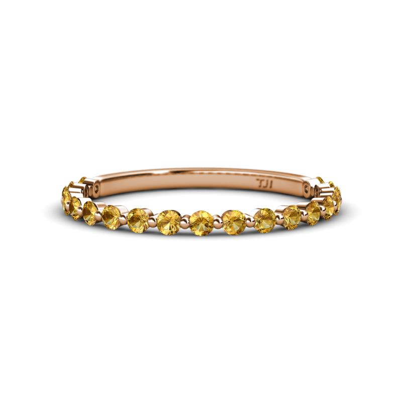 Valerie 2.00 mm Citrine 3/4 Eternity Band 