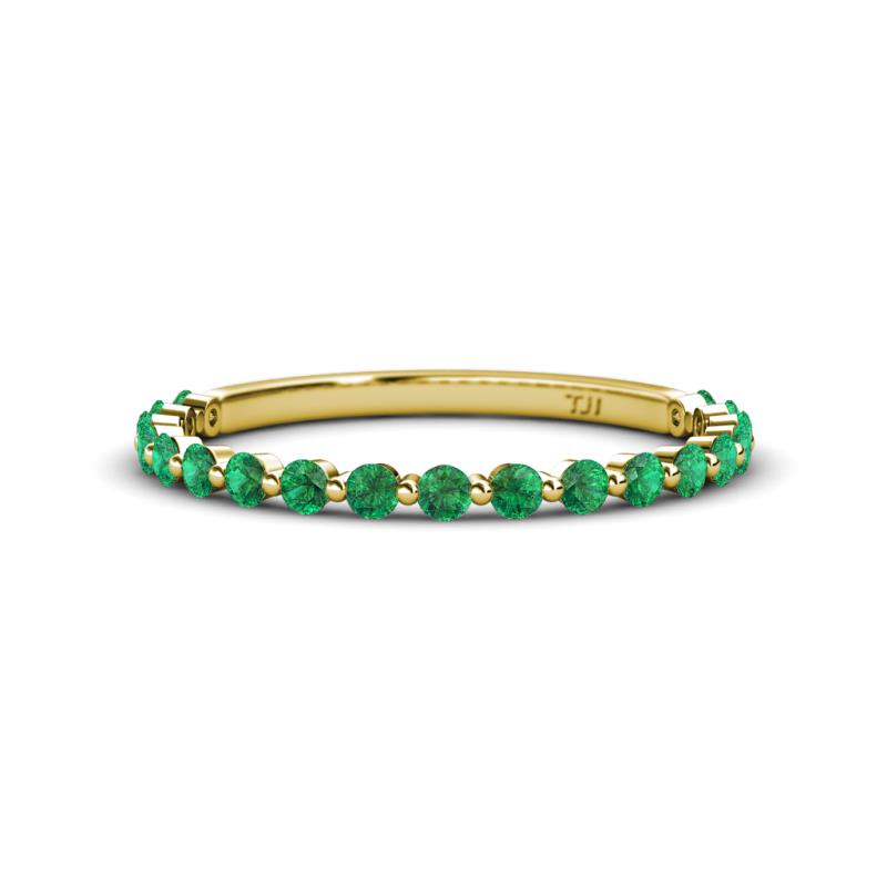 Valerie 2.00 mm Emerald 3/4 Eternity Band 