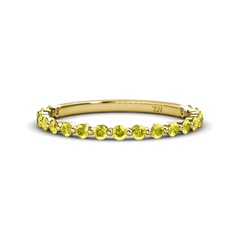 Valerie 2.00 mm Yellow Diamond 3/4 Eternity Band 
