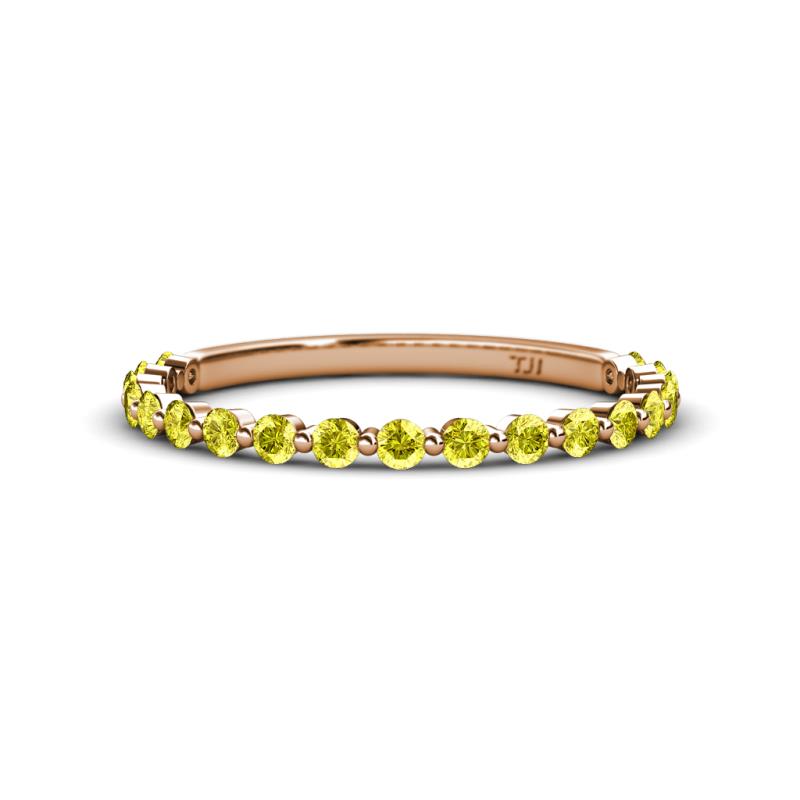 Valerie 2.00 mm Yellow Diamond 3/4 Eternity Band 