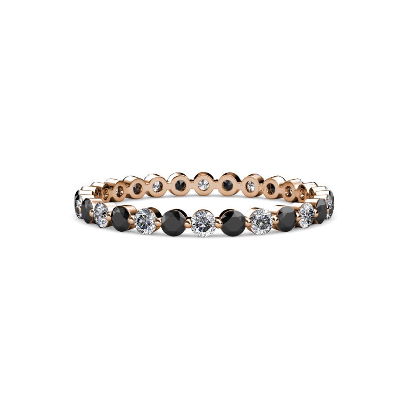Valerie 2.40 mm Black Diamond and White Lab Grown Diamond Eternity Band 