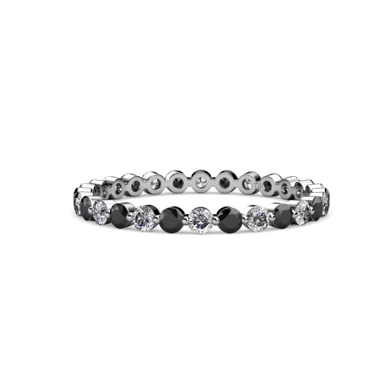 Valerie 2.40 mm Black Diamond and White Lab Grown Diamond Eternity Band 