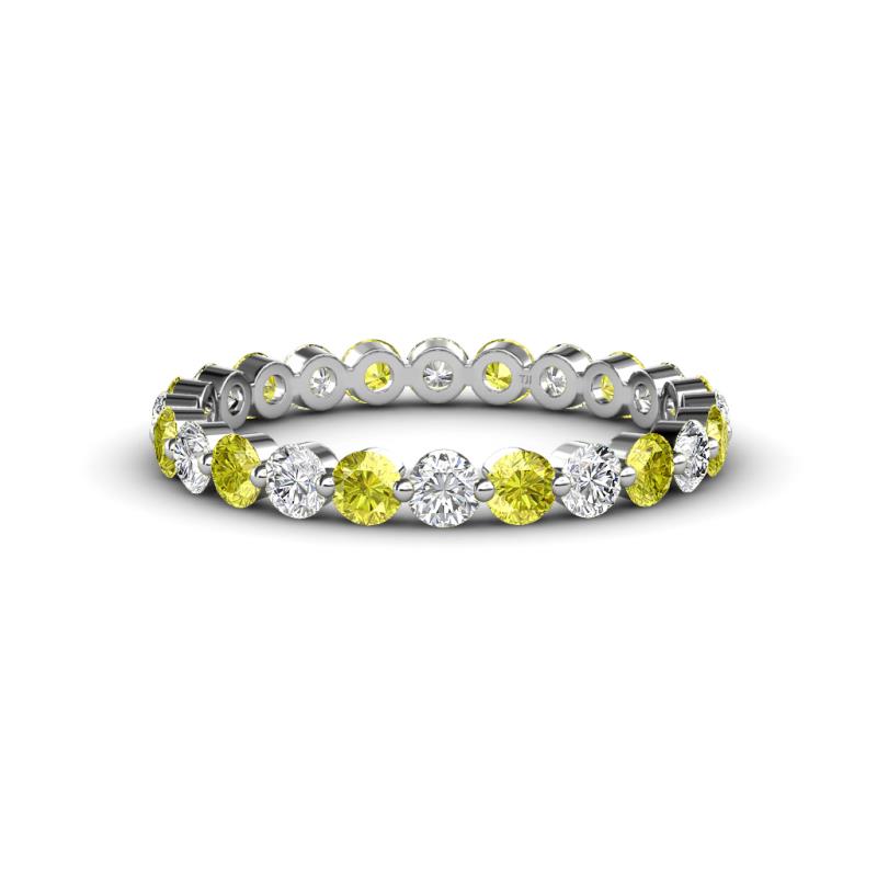 Valerie 2.70 mm Yellow and White Diamond Eternity Band 