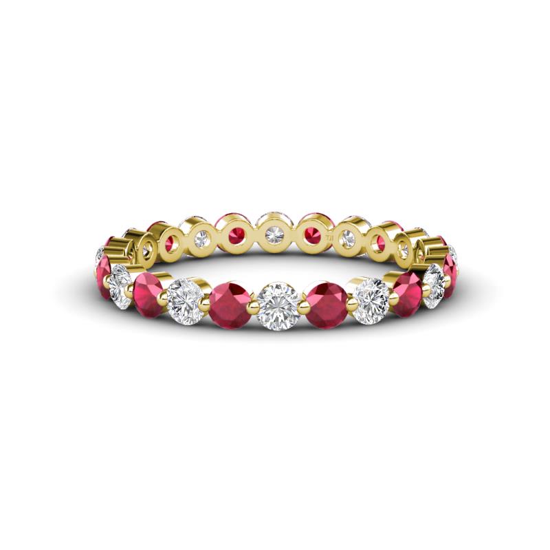 Valerie 2.70 mm Ruby and Lab Grown Diamond Eternity Band 