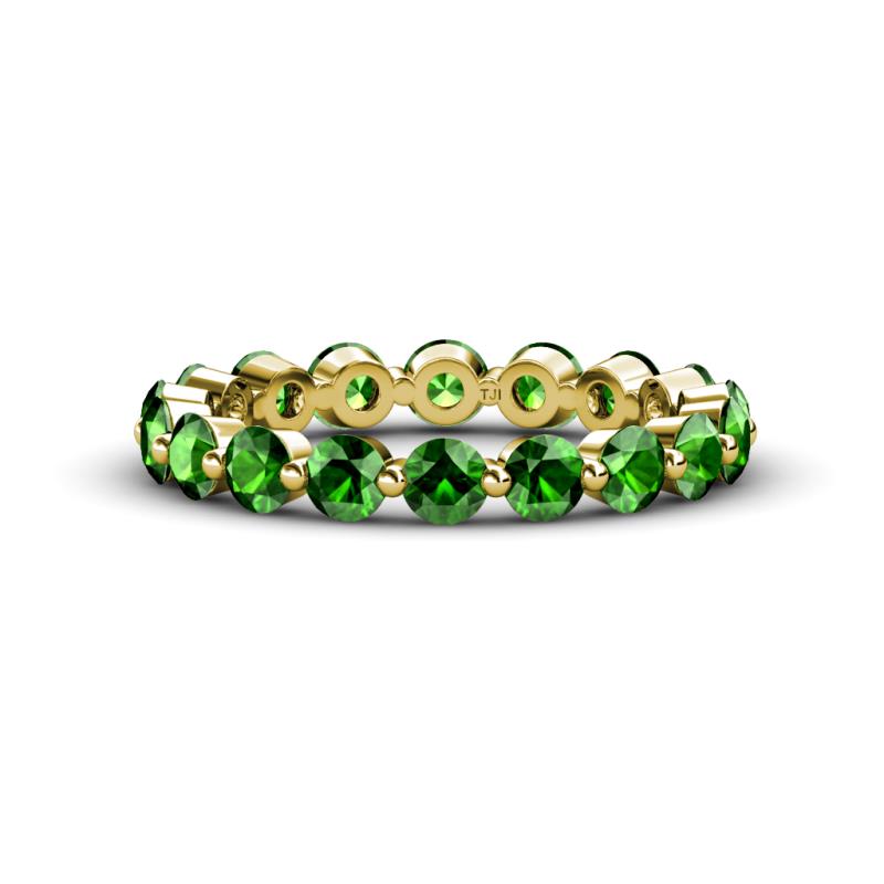 Valerie 3.50 mm Green Garnet Eternity Band 