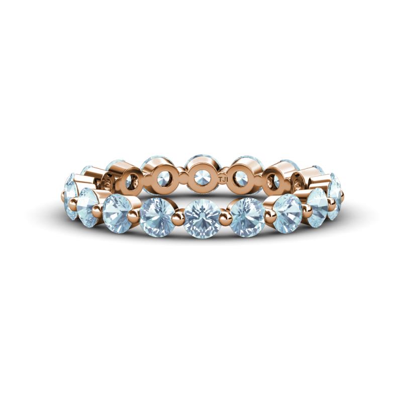 Valerie 3.50 mm Aquamarine Eternity Band 
