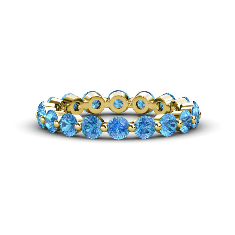Valerie 3.50 mm Blue Topaz Eternity Band 