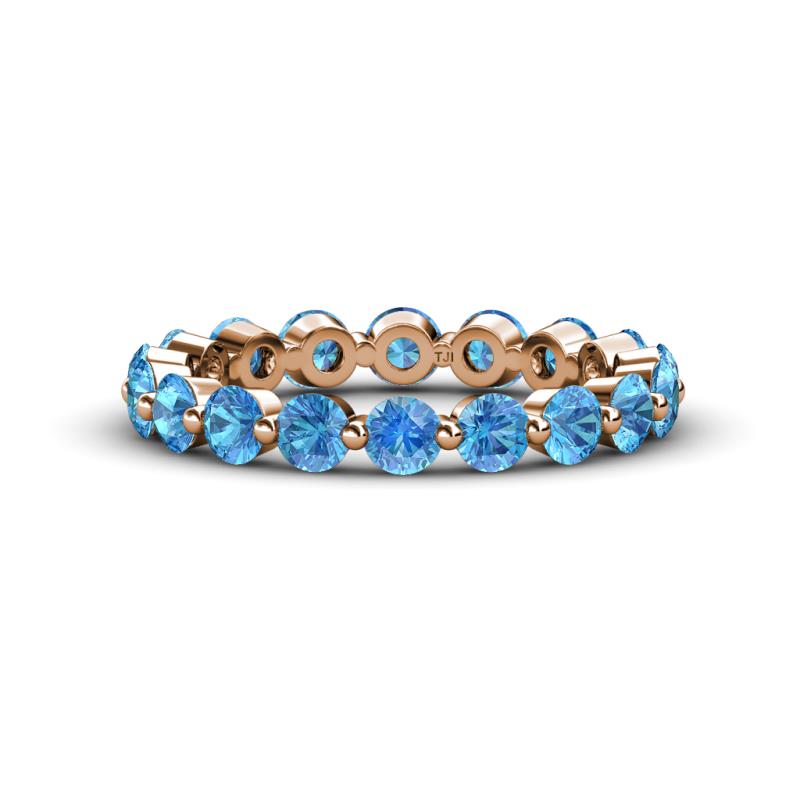Valerie 3.50 mm Blue Topaz Eternity Band 