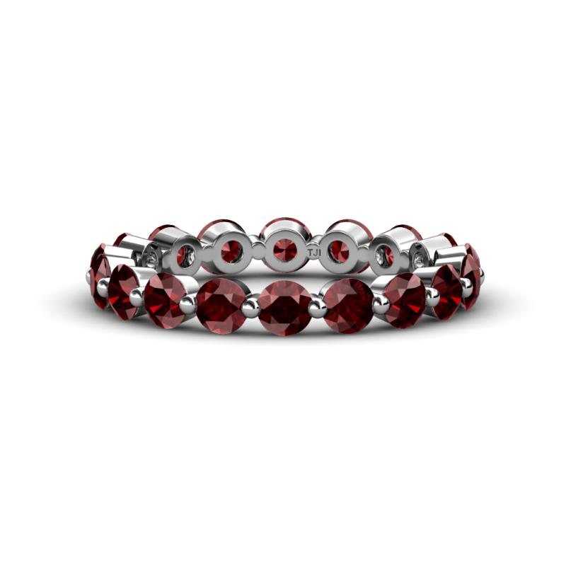 Valerie 3.50 mm Red Garnet Eternity Band 