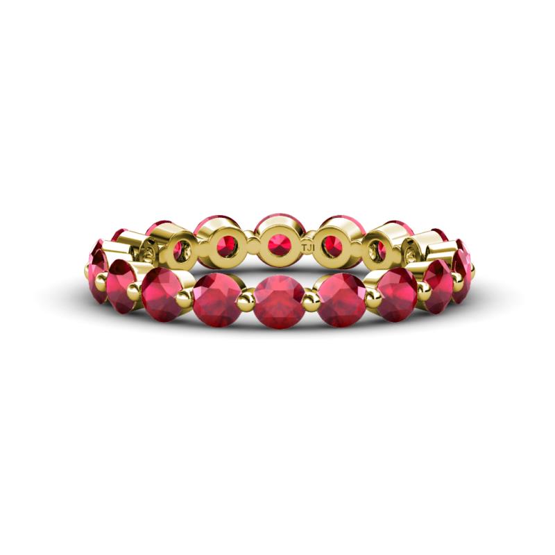 Valerie 3.50 mm Ruby Eternity Band 