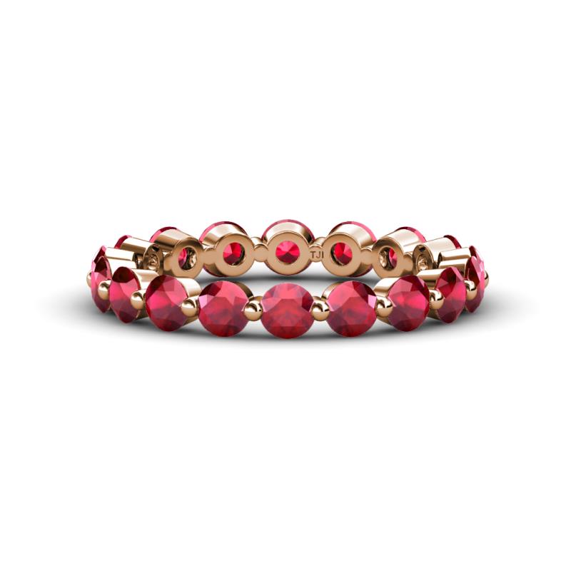 Valerie 3.50 mm Ruby Eternity Band 