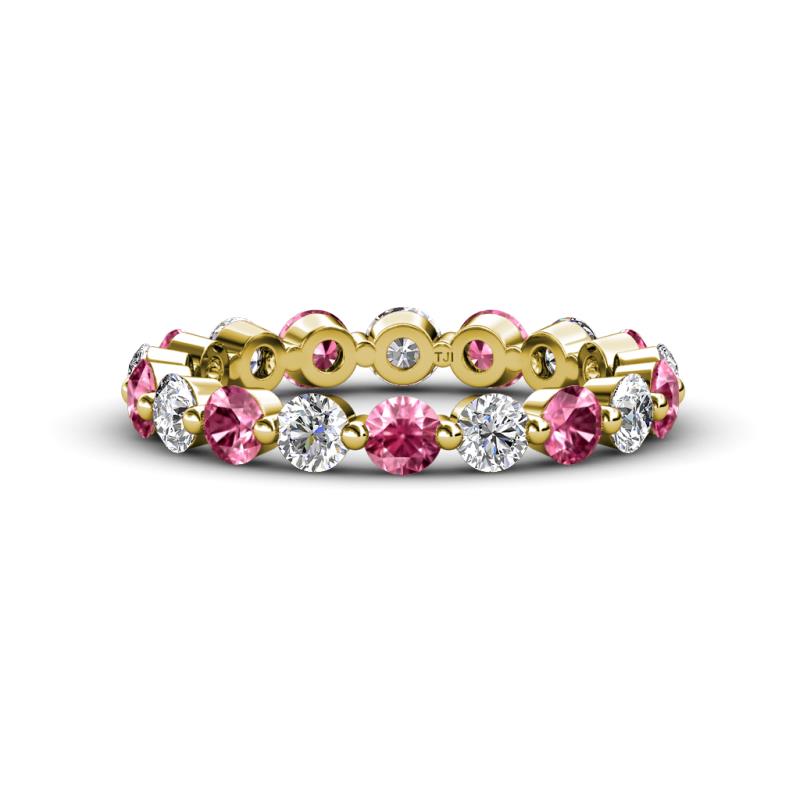 Valerie 3.50 mm Pink Tourmaline and Diamond Eternity Band 