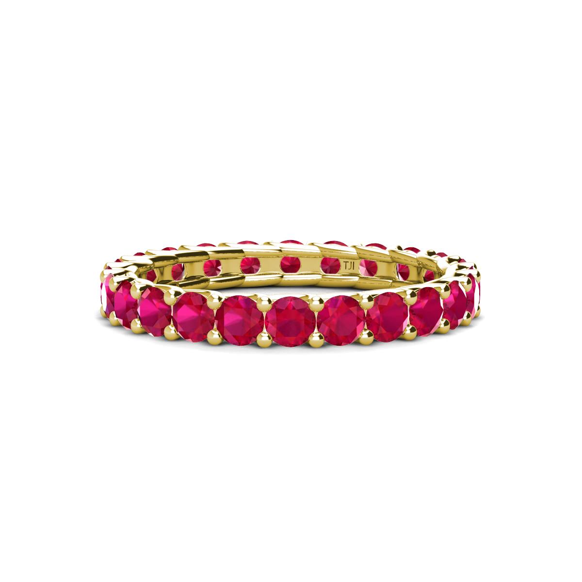 Laida 3.00 mm Ruby Eternity Band 