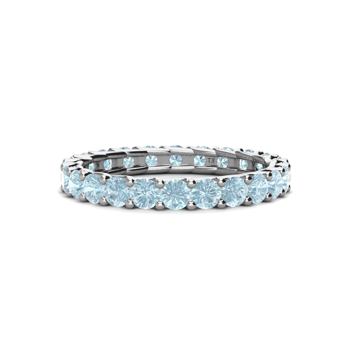 Laida 3.00 mm Aquamarine Eternity Band 