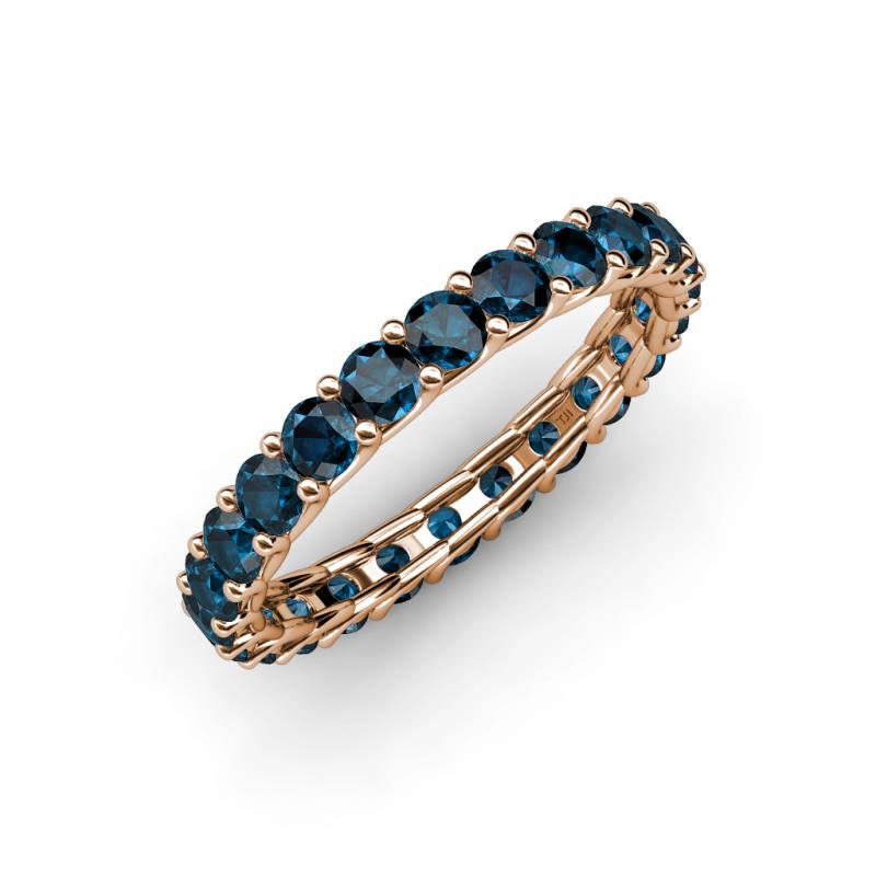 Laida 3.00 mm Blue Diamond Eternity Band 