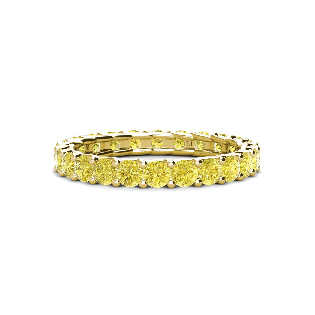 Laida 3.00 mm Yellow Diamond Eternity Band 