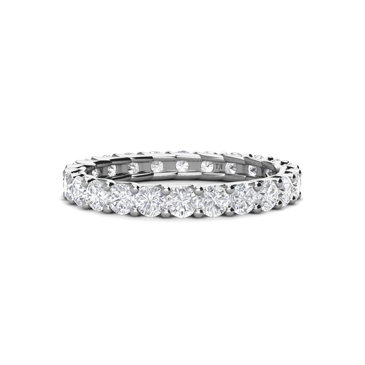 Laida 3.00 mm White Sapphire Eternity Band 