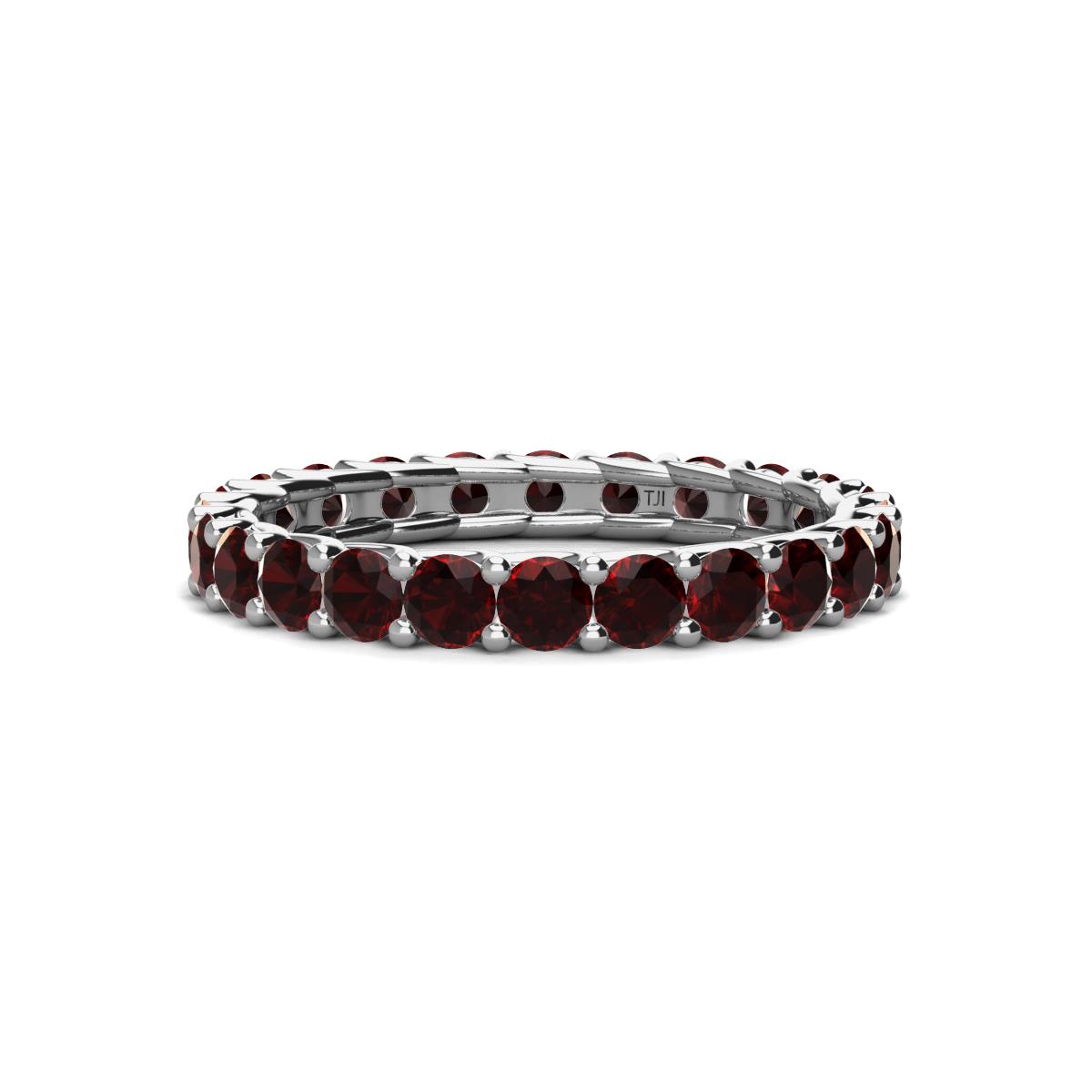 Laida 3.00 mm Red Garnet Eternity Band 