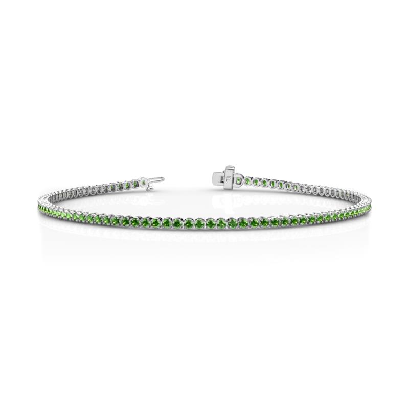Izarra 2.00 mm Green Garnet Eternity Tennis Bracelet 