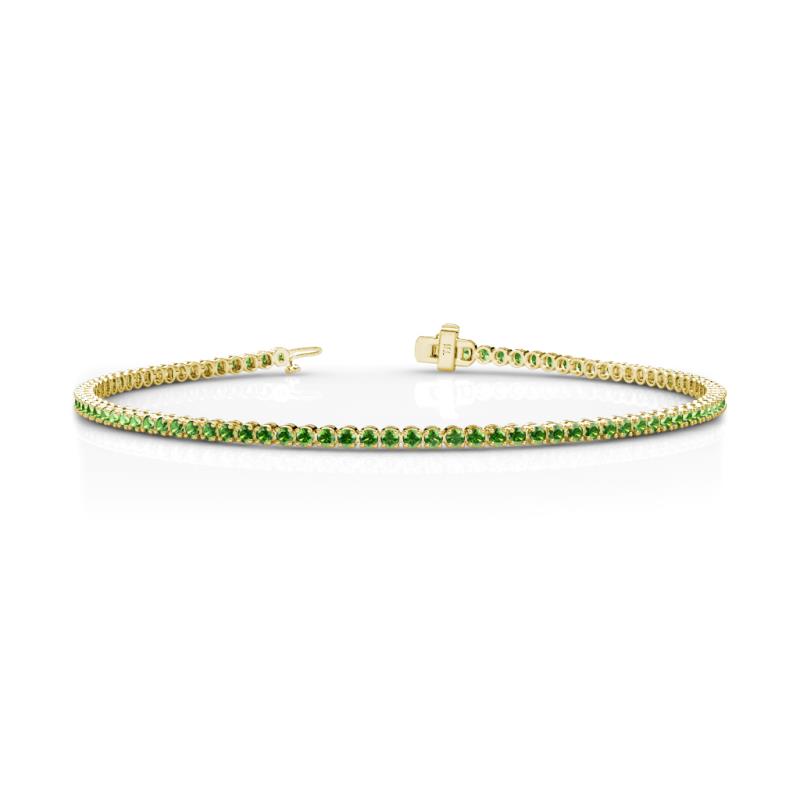Izarra 2.00 mm Green Garnet Eternity Tennis Bracelet 
