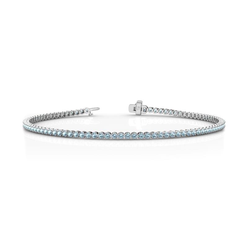 Izarra 2.00 mm Aquamarine Eternity Tennis Bracelet 