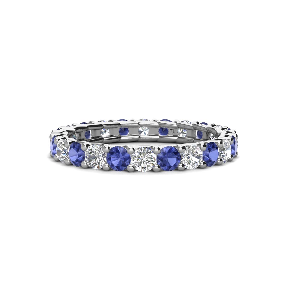 Laida 3.00 mm Iolite and Lab Grown Diamond Eternity Band 