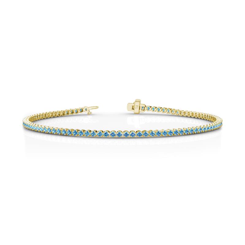 Izarra 2.00 mm Blue Topaz Eternity Tennis Bracelet 