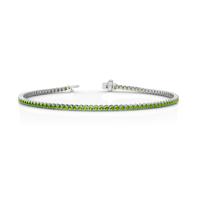 Izarra 2.00 mm Peridot Eternity Tennis Bracelet 
