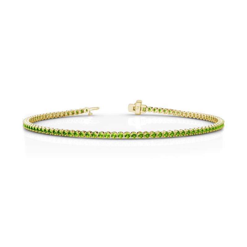 Izarra 2.00 mm Peridot Eternity Tennis Bracelet 