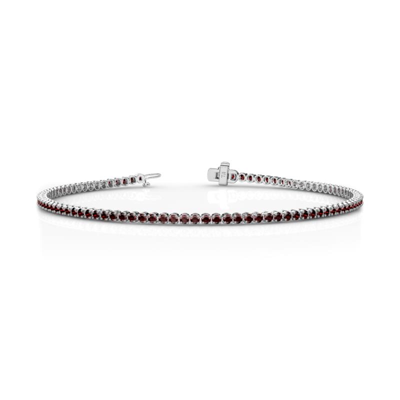 Izarra 2.00 mm Red Garnet Eternity Tennis Bracelet 