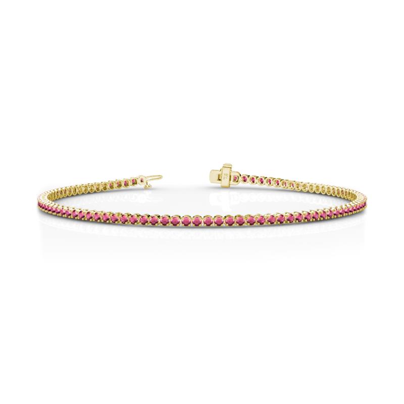 Izarra 2.00 mm Rhodolite Garnet Eternity Tennis Bracelet 